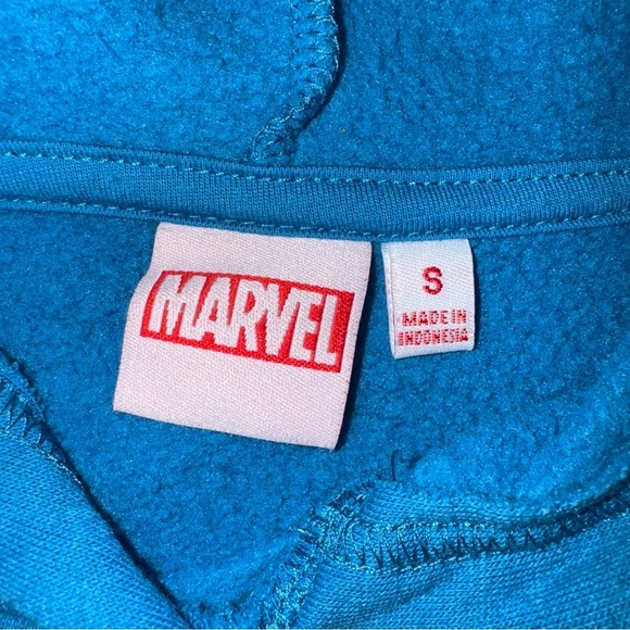 Marvel Mens Avengers Blue Hoodie Sweatshirt Graphic Small - Picture 3 of 9